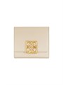 Givenchy Кожаный кошелек из телячьей кожи 4G с металлическим логотипом и несколькими отделениями для монет и кредитных карт 11008524