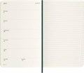 Moleskine Недатированный дневник на 2024 год, большой формат, зелёная мягкая обложка, 12 месяцев, размер 12.7 x 21 см 11303207