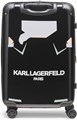 Karl Lagerfeld Средний жесткий дорожный чемодан на колесах с расширяющимся объемом и водоотталкивающим карманом 11275988