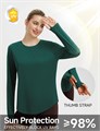 Женские спортивные футболки Baleaf с длинными рукавами и защитой от солнца UPF50+, легкие и быстросохнущие 11297012