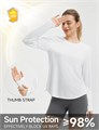 Женские спортивные футболки Baleaf с длинными рукавами и защитой от солнца UPF50+, легкие и быстросохнущие 11297012