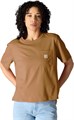 Женская футболка Carhartt из тенсела, свободный крой, с карманом и круглым вырезом, доступны большие размеры 11289162