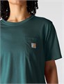 Женская футболка Carhartt из тенсела, свободный крой, с карманом и круглым вырезом, доступны большие размеры 11289162