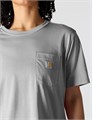 Женская футболка Carhartt из тенсела, свободный крой, с карманом и круглым вырезом, доступны большие размеры 11289162