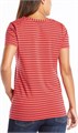 Женская хлопковая футболка Nautica с V-образным вырезом и классическим полосатым дизайном 11253304