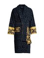 Халат из роскошного хлопка с логотипом Logo Baroque от Versace, поясом и карманами, Италия 11018428