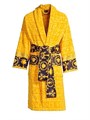Халат из роскошного хлопка с логотипом Logo Baroque от Versace, поясом и карманами, Италия 11018428