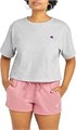 Женский кроп-топ Champion с вышитым логотипом C на левом рукаве, универсальная посадка, хлопковая ткань 11280433