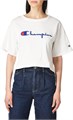 Женский кроп-топ Champion с вышитым логотипом C на левом рукаве, универсальная посадка, хлопковая ткань 11280433