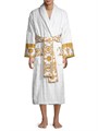 Халат из роскошного хлопка с логотипом Logo Baroque от Versace, поясом и карманами, Италия 11018428