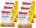 Бальзам для губ Blistex Five Star с SPF 30, увлажняющий, водостойкий, 6 шт. по 4,25 г 11299183