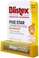 Бальзам для губ Blistex Five Star с SPF 30, увлажняющий, водостойкий, 6 шт. по 4,25 г 11299183