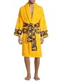 Халат из роскошного хлопка с логотипом Logo Baroque от Versace, поясом и карманами, Италия 11018428