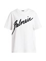 Футболка Balmain из 100% хлопка с бархатным логотипом, короткими рукавами, Португалия 11022978