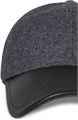 AllSaints Женская шерстяная и кожаная бейсболка с регулируемым ремешком и изогнутым козырьком, серого цвета 11294843