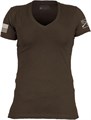 Женская футболка Grunt Style с V-образным вырезом, из 60% хлопка и 40% полиэстера 11246430