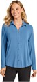 Женская туника Port Authority из вискозы и спандекса с длинными рукавами и стильным воротником, современный дизайн 11285807