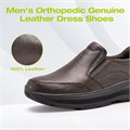 OrthoComfoot Мужские стильные облегченные кожаные ортопедические туфли для прогулок с поддержкой свода для снятия боли 11296642