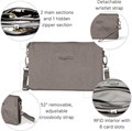 Baggallini Легкая нейлоновая мини-сумка-кроссбоди 21 см x 14 см с защитой RFID и съемным ремешком 11267403