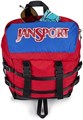 JanSport Компактный черный рюкзак Mini Skip с основным отделением, боковым карманом для бутылки и карманом на молнии 11306659