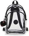 Kipling Прозрачный рюкзак для фестивалей и спорта, вместимость 6,5 литра, 2 отделения на молнии, с регулируемыми лямками 11266022