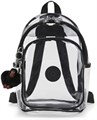 Kipling Прозрачный рюкзак для фестивалей и спорта, вместимость 6,5 литра, 2 отделения на молнии, с регулируемыми лямками 11266022