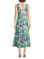 Natori Макси-платье Ayame с акварельным цветочным принтом, 97% хлопок, V-образный вырез 11027242