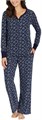 Женский флисовый пижамный комплект Nautica из 2 предметов, размер M, синий со снежинками 11312918