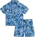 Volcom Летний комплект для мальчиков из 2 предметов: рубашка с коротким рукавом и шорты с тропическим принтом 11266823