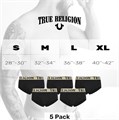 Мужские хлопковые брифы True Religion, 5 штук, комфорт и поддержка 11271473