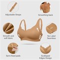 Бра Deangelmon без каркаса, женское, бесшовное, комфортное для ежедневной носки, с волнистым V-образным вырезом 11270077