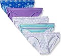 Hanes Детские хлопковые трусики: растяжимые и стильные бикини и хипстеры. Упаковка из 5 штук для комфорта. 11298733