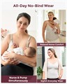 Momcozy Топ для кормления с бесшовной конструкцией и встроенным бюстгальтером, 68% нейлона и 32% спандекса, с регулируемыми бретелями 11289315