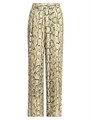 Широкие брюки Dries Van Noten с принтом под змеиную кожу из смеси вискозы и хлопка, с карманами 11029824