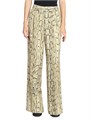 Широкие брюки Dries Van Noten с принтом под змеиную кожу из смеси вискозы и хлопка, с карманами 11029824
