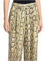 Широкие брюки Dries Van Noten с принтом под змеиную кожу из смеси вискозы и хлопка, с карманами 11029824