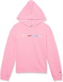 Champion Легкая и теплая детская толстовка с капюшоном для девочек, 60% хлопок, 40% полиэстер, стандартная посадка 11288084
