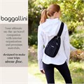 Baggallini Женская нейлоновая сумка-переноска 30х18 см с регулируемым плечевым ремнем и карманом для телефона 11274197