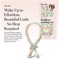 Набор для создания кудрей Kitsch без повреждений – 86 см безнагревательный валик для волос с 2 сатиновыми резинками, удобные кудри для сна 11244389