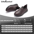 Мужские ортопедические кожаные туфли OrthoComfoot с арочной поддержкой для облегчения боли в стопах и пятках 11250540