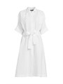 Льняное миди-платье Natori с поясом, 55% лен, 45% вискоза, рукава три четверти 11027451