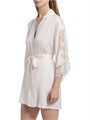 In Bloom by Jonquil Халат из матового сатина с кружевными вставками и поясом, Lacey, In Bloom, 96% полиэстер 11028716