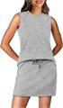 Женский комплект из двух предметов WIHOLL: летний спортивный образ с теннисной юбкой и топом без рукавов, удобный и стильный 11259879