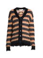 Кардиган Fuzzy Wuzzy от Marni, выполненный из мягкого итальянского мохера, с длинными рукавами и V-образным вырезом 11015156