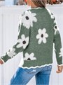 Женский осенний лонгслив-свитер Cupshe с цветочным принтом и V-образным вырезом для стильного образа 11271947