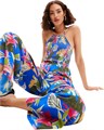 Женский комбинезон Desigual с тропическим принтом и завязкой на шее 11267718