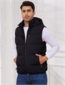 Мужской зимний жилет с капюшоном и цветной стёжкой на молнии от Gihuo 11298573
