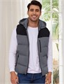 Мужской зимний жилет с капюшоном и цветной стёжкой на молнии от Gihuo 11298573