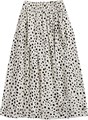 Юбка миди с винтажным принтом от Milumia, с высокой талией, расклешенная, повседневная, из 100% полиэстера 11277262