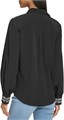 Женская блуза с пуговицами и гросгреновой отделкой от Karl Lagerfeld Paris, 100% полиэстер, универсальный стиль 11307203